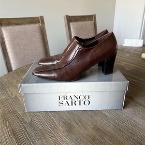 Franco Sarto Dark Brown Leather Heels